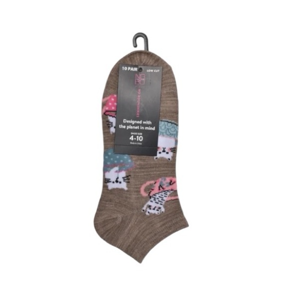 Animal Print Dogs And Cats Low Cut Socks - Picture 6 of 7